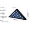 Americanflat Small Flag Display Case for Burial Flag - Fits Folded Flag - Elegant Military Flag Display Case - Plexiglass Cover - Triangle Hanging Hardware - Brown